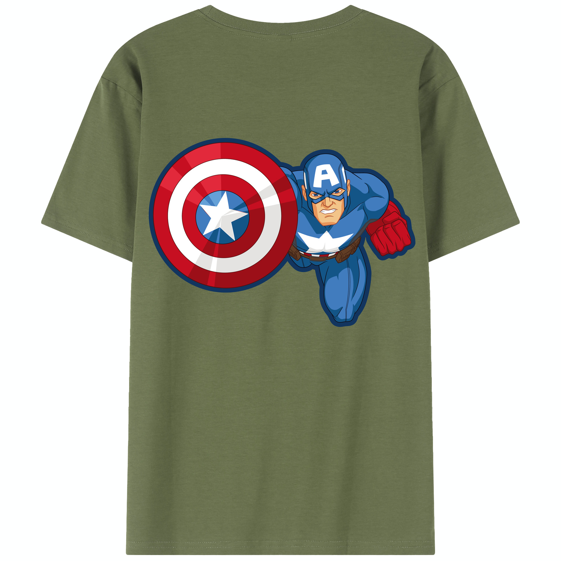 （画像用） アベンジャーズ The Avengers 綿100％半袖Tシャツ（背面プリント）